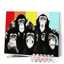 Load image into Gallery viewer, paint by numbers | Chimpanzees | animals intermediate monkeys | FiguredArt