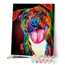 Load image into Gallery viewer, paint by numbers | Happy Dog | advanced animals dogs | FiguredArt