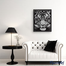 Load image into Gallery viewer, paint by numbers | Tiger Head Black And White | advanced animals tigers | FiguredArt