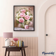 Load image into Gallery viewer, paint by numbers | Pink and White Flowers | flowers intermediate | FiguredArt