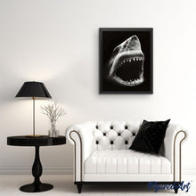 Load image into Gallery viewer, paint by numbers | Shark Black And White | advanced animals fish | FiguredArt