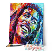 Load image into Gallery viewer, paint by numbers | Bob Marley Watercolor | advanced Pop Art portrait | FiguredArt