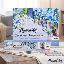 Load image into Gallery viewer, paint by numbers | Elephants Watercolor | animals elephants intermediate | FiguredArt