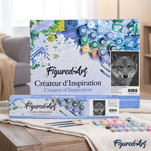 Load image into Gallery viewer, paint by numbers | The Wolf Black and White | advanced animals dogs wolves | FiguredArt