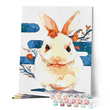 Load image into Gallery viewer, paint by numbers | Rabbit with Flowers | animals intermediate rabbits | FiguredArt