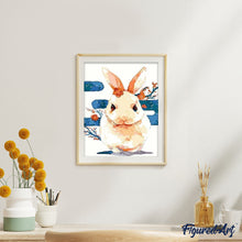 Load image into Gallery viewer, paint by numbers | Rabbit with Flowers | animals intermediate rabbits | FiguredArt