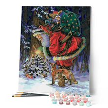 Load image into Gallery viewer, paint by numbers | Santa Claus carrying Gifts | intermediate landscapes | FiguredArt