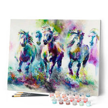 Load image into Gallery viewer, paint by numbers | Galloping Horses | advanced animals horses | FiguredArt