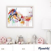 Load image into Gallery viewer, paint by numbers | Watercolor Horse | animals horses intermediate | FiguredArt