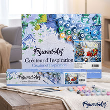 Load image into Gallery viewer, paint by numbers | Christmas Gifts on a Snowy day | christmas intermediate | FiguredArt