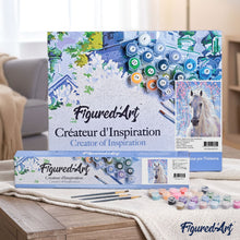 Load image into Gallery viewer, paint by numbers | White Horse And Flowers | animals easy horses | FiguredArt