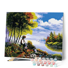 Load image into Gallery viewer, paint by numbers | Child fishing | advanced landscapes | FiguredArt