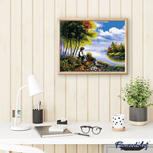 Load image into Gallery viewer, paint by numbers | Child fishing | advanced landscapes | FiguredArt