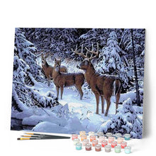 Load image into Gallery viewer, paint by numbers | Deer in the Snow | advanced animals deer | FiguredArt