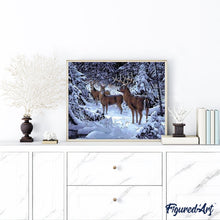 Load image into Gallery viewer, paint by numbers | Deer in the Snow | advanced animals deer | FiguredArt