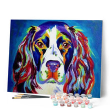 Load image into Gallery viewer, paint by numbers | Dog with All colors | advanced animals dogs Pop Art | FiguredArt