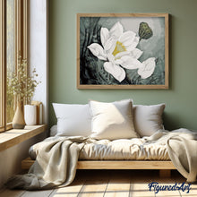 Load image into Gallery viewer, paint by numbers | White Lotus | easy flowers | FiguredArt