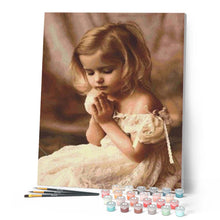 Load image into Gallery viewer, paint by numbers | Girl praying | advanced portrait romance | FiguredArt