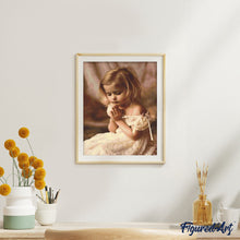 Load image into Gallery viewer, paint by numbers | Girl praying | advanced portrait romance | FiguredArt