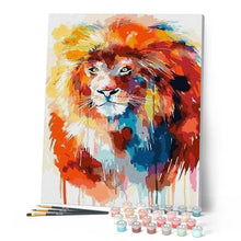 Load image into Gallery viewer, paint by numbers | Flamboyant Lion | animals intermediate lions | FiguredArt