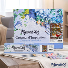 Load image into Gallery viewer, paint by numbers | Christmas Window | animals birds christmas intermediate | FiguredArt