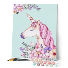 Load image into Gallery viewer, paint by numbers | Pink Unicorn | animals easy kids unicorns | FiguredArt