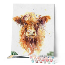 Load image into Gallery viewer, paint by numbers | Yellow Cow | advanced animals cows | FiguredArt