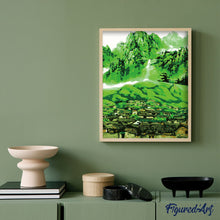 Load image into Gallery viewer, paint by numbers | Green Village | advanced landscapes | FiguredArt