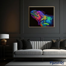 Load image into Gallery viewer, paint by numbers | Colorful Chameleon | advanced animals Pop Art | FiguredArt