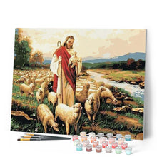 Load image into Gallery viewer, paint by numbers | Jesus Christ and his flock | intermediate religion | FiguredArt