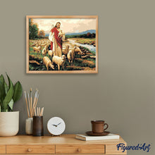 Load image into Gallery viewer, paint by numbers | Jesus Christ and his flock | intermediate religion | FiguredArt