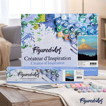 Load image into Gallery viewer, paint by numbers | Mountain and Full Moon | easy landscapes mountains | FiguredArt