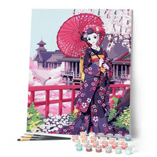 Load image into Gallery viewer, paint by numbers | Japanese Kimono | easy world | FiguredArt