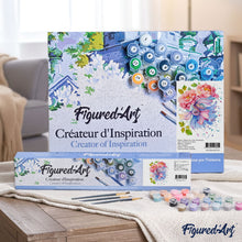 Load image into Gallery viewer, paint by numbers | Flowers and Fish interlaced | animals fish flowers intermediate | FiguredArt