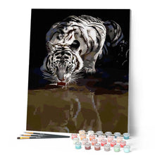 Load image into Gallery viewer, paint by numbers | Tiger Reflection | animals intermediate tigers | FiguredArt