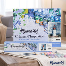 Load image into Gallery viewer, paint by numbers | Lighthouse under a Cloudy Sky | intermediate landscapes | FiguredArt