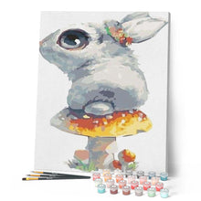 Load image into Gallery viewer, paint by numbers | Rabbit and Mushroom | animals easy kids rabbits | FiguredArt