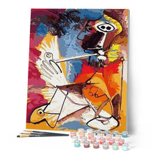 Load image into Gallery viewer, paint by numbers | Abstract Man With Pipe | easy portrait | FiguredArt