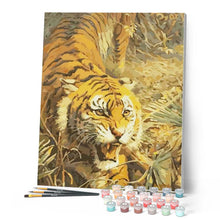 Load image into Gallery viewer, paint by numbers | Angry Tiger | animals intermediate tigers | FiguredArt