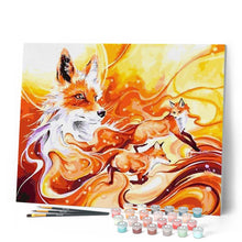 Load image into Gallery viewer, paint by numbers | Three Foxes | animals foxes intermediate | FiguredArt
