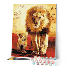 Load image into Gallery viewer, paint by numbers | Lion and cub | animals easy lions | FiguredArt