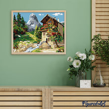 Load image into Gallery viewer, Paint by numbers | Chalet by the river | intermediate new arrivals landscapes | Figured'Art