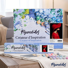 Load image into Gallery viewer, paint by numbers | The Lady with a Red Hat | beginners easy portrait | FiguredArt