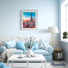 Load image into Gallery viewer, Paint by numbers | The aperitif with the Eiffel Tower's view | intermediate new arrivals romance cities | Figured'Art