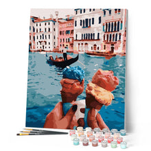 Load image into Gallery viewer, Ice cream cones by the canal