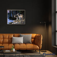 Load image into Gallery viewer, paint by numbers | Wolves in the Forest | advanced animals landscapes wolves | FiguredArt