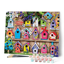 Load image into Gallery viewer, Paint by numbers | Multiple Bird Houses | animals advanced new arrivals birds | Figured'Art