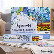 Load image into Gallery viewer, Windmill and red and yellow tulips