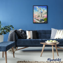 Load image into Gallery viewer, Paint by numbers | Large white and blue monument | intermediate new arrivals cities | Figured'Art