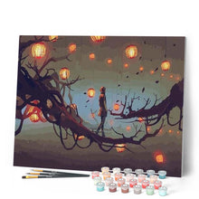 Load image into Gallery viewer, paint by numbers | Lanterns | intermediate landscapes | FiguredArt